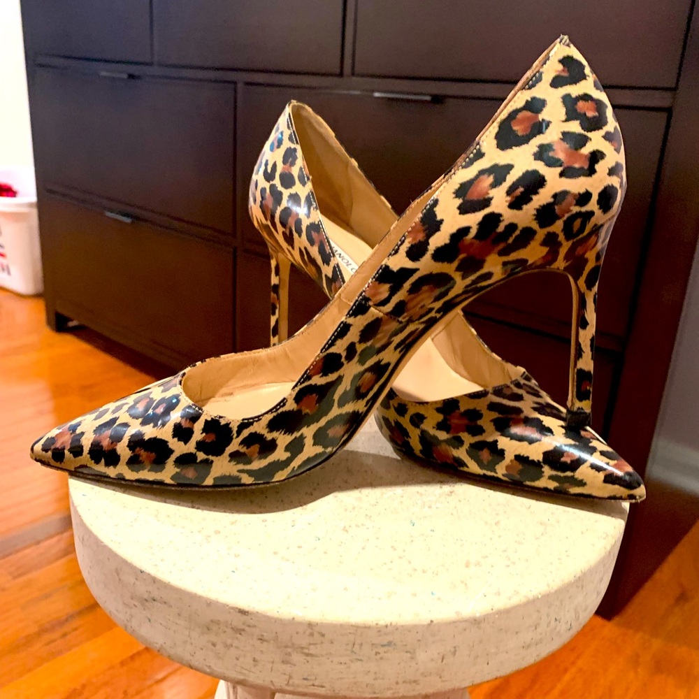 Manolo Blahnik leopard print pumps